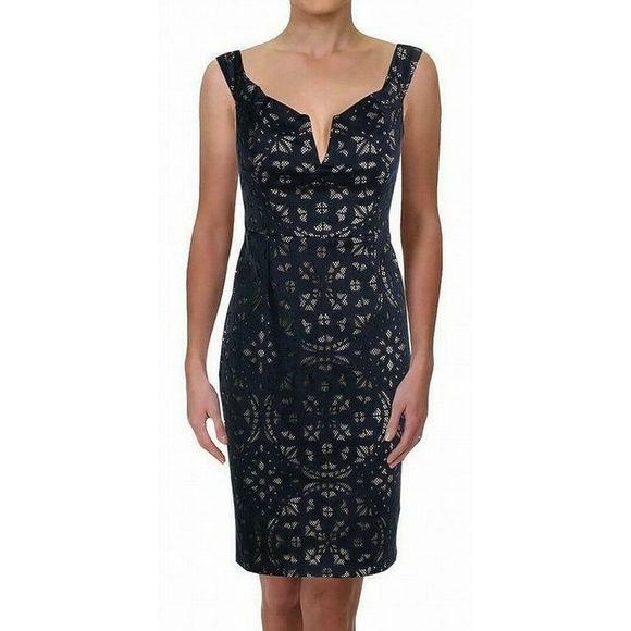 XSCAPE Womens Blue Off Shoulder Cocktail Dress 6 - Picture 1 of 1